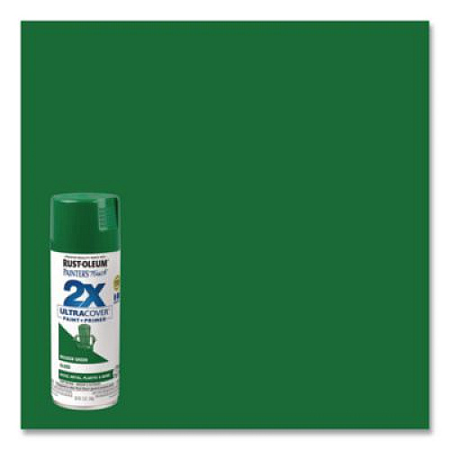 Rust-Oleum Painter's Touch 2X Ultra Cover Spray Paint, Gloss Meadow Green, 12 oz Aerosol Can, 6/Carton (334039)