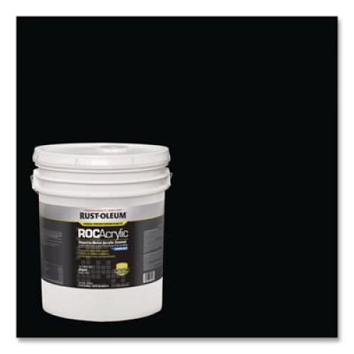 Rust-Oleum High Performance ROC Acrylic Direct to Metal Paint, Flat Black, 5 gal Bucket/Pail (340664)