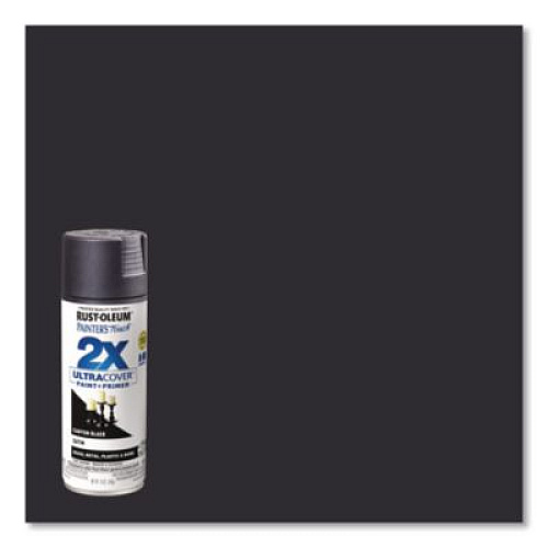 Rust-Oleum Painter's Touch 2X Ultra Cover Spray Paint, Satin Canyon Black, 12 oz Aerosol Can, 6/Carton (346951)