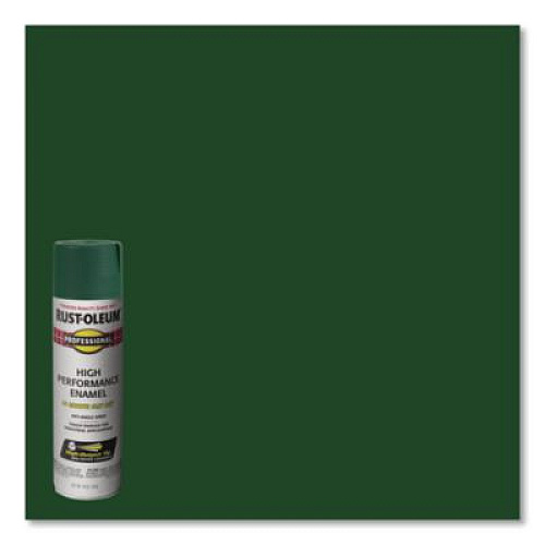 Rust-Oleum Professional Spray Paint, Gloss Hunter Green, 15 oz Aerosol Can, 6/Carton (7538838)