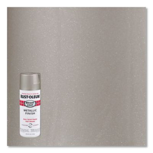 Rust-Oleum Stops Rust Bright Coat Spray Paint, Metallic Aluminum, 11 oz Aerosol Can, 6/Carton (7715830)
