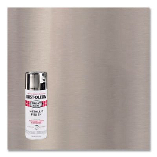 Rust-Oleum Stops Rust Bright Coat Spray Paint, Gloss Chrome, 11 oz Aerosol Can, 6/Carton (7718830)