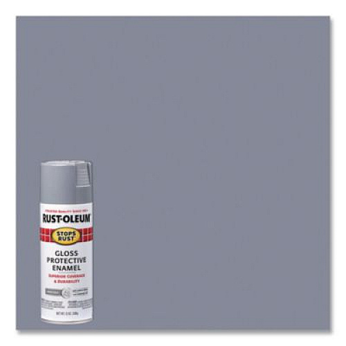Rust-Oleum Stops Rust Spray Paint, Gloss Smoke Gray, 12 oz Aerosol Can, 6/Carton (7786830)