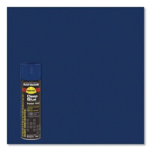 Rust-Oleum Hard Hat High Performance V2100 System Rust Preventive Enamel Spray Paint, Gloss Deep Blue, 15 oz Aerosol Can, 6/Carton (V2125838)