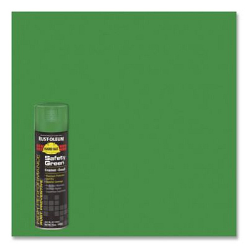 Rust-Oleum Hard Hat High Performance V2100 System Rust Preventive Enamel Spray Paint, Gloss Safety Green, 15 oz Aerosol Can, 6/Carton (V2133838)