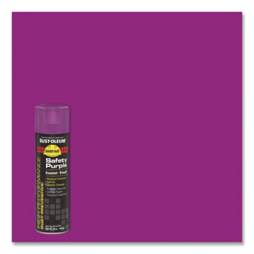 Rust-Oleum Hard Hat High Performance V2100 System Rust Preventive Enamel Spray Paint, Gloss Safety Purple, 15 oz Aerosol Can, 6/Carton (V2167838)