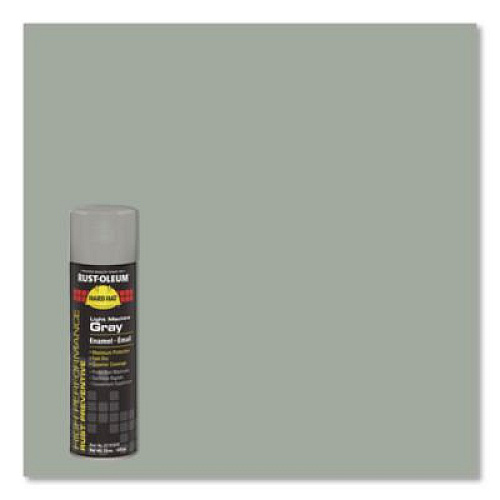 Rust-Oleum Hard Hat High Performance V2100 System Rust Preventive Enamel Spray Paint, Gloss Light Machine Gray, 15 oz Aerosol Can, 6/CT (V2183838)
