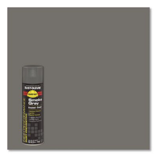 Rust-Oleum Hard Hat High Performance V2100 System Rust Preventive Enamel Spray Paint, Gloss Smoke Gray, 15 oz Aerosol Can, 6/Carton (V2188838)