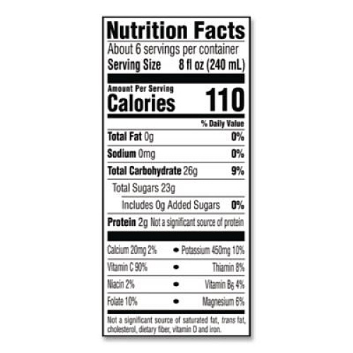 Simply Orange Orange Juice Pulp Free, 52 oz Bottle, 2/Pack (90200102)