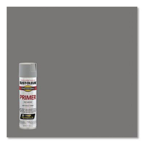Rust-Oleum Professional Spray Paint, Flat Gray, 15 oz Aerosol Can, 6/Carton (7582838CT)