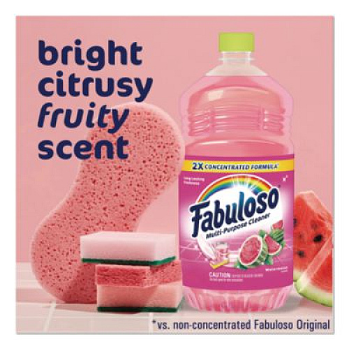 Fabuloso Multi-Use Cleaner, Watermelon Scent, 128 oz Bottle, 3/Carton (61051624)