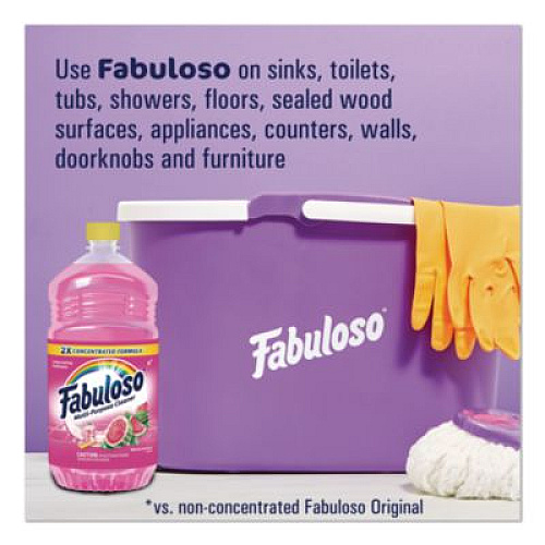 Fabuloso Multi-Use Cleaner, Watermelon Scent, 128 oz Bottle, 3/Carton (61051624)
