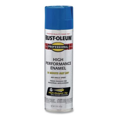 Rust-Oleum Professional Spray Paint, Gloss Safety Blue, 15 oz Aerosol Can, 6/Carton (7524838CT)