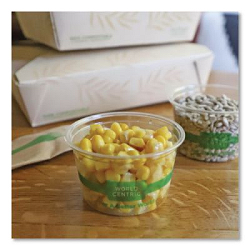 World Centric PLA Clear Portion Cups, 4 oz, Plastic, Clear, 1,000/Carton (CPCS4S)