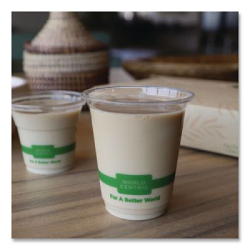 World Centric PLA Clear Cold Cups, 7 oz, Plastic, Clear, 2,000/Carton (CPCS7)