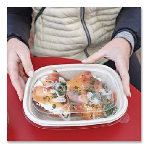 World Centric PLA Lids for Fiber Containers, 8.8 x 6.9 x 0.8, Clear, Plastic, 400/Carton (CTLCS3)