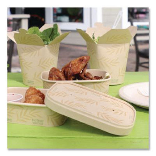 World Centric Paper Lids for Containers, 4.7 x 6.8 x 0.8, Natural, Paper, 300/Carton (CTLNT16)