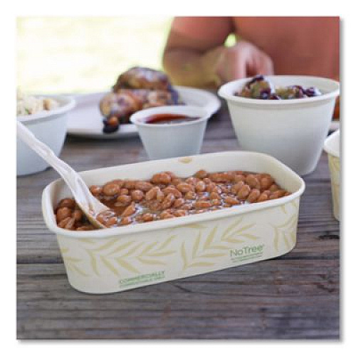 World Centric No Tree Rectangular Containers, 16 oz, 4.7 x 6.8 x 1.6, Natural, Sugarcane, 300/Carton (CTNT16)