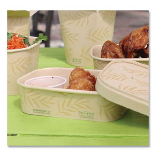 World Centric No Tree Rectangular Containers, 16 oz, 4.7 x 6.8 x 1.6, Natural, Sugarcane, 300/Carton (CTNT16)