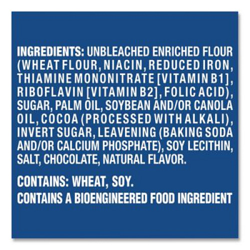 Nabisco Cookies, Chocolate, 12 Individually Wrapped Sleeves, 3 lb 14.67 oz Box, 1 Box/Carton (22002637)