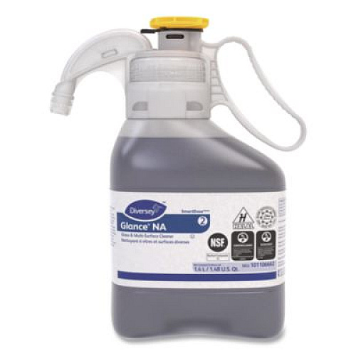 Diversey Glance NA Glass and Multi-Surface Cleaner SC, Unscented, 1.4 L SmartDose, 2/Carton (101106662)