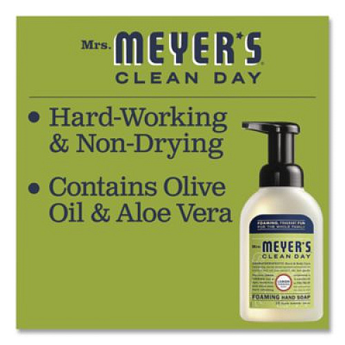 Mrs. Meyer's Clean Day Foaming Hand Soap, Lemon Scent, 10 oz, 4/Carton (383417)
