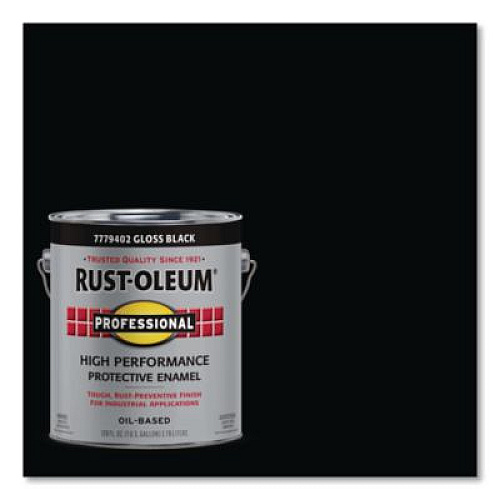 Rust-Oleum High Performance Protective Enamel Paint, Gloss Black, 1 gal Bucket/Pail, 2/Carton (7779402)
