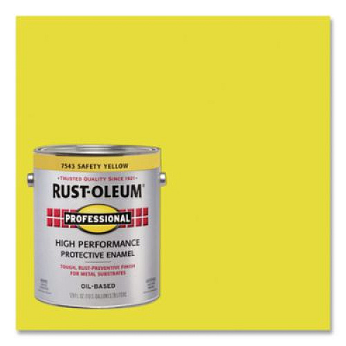 Rust-Oleum High Performance Protective Enamel Paint, Gloss Safety Yellow, 1 gal Bucket/Pail, 2/Carton (7543402)