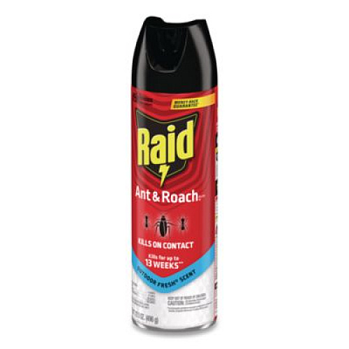 Raid Ant and Roach Killer, 17.5 oz Aerosol Spray, Outdoor Fresh, 12/Carton (386220CT)