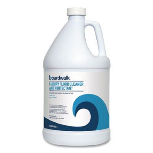 Boardwalk Luxury Floor Cleaner and Protectant, Lemon Scent, 1 gal Bottle, 4/Carton (4854)