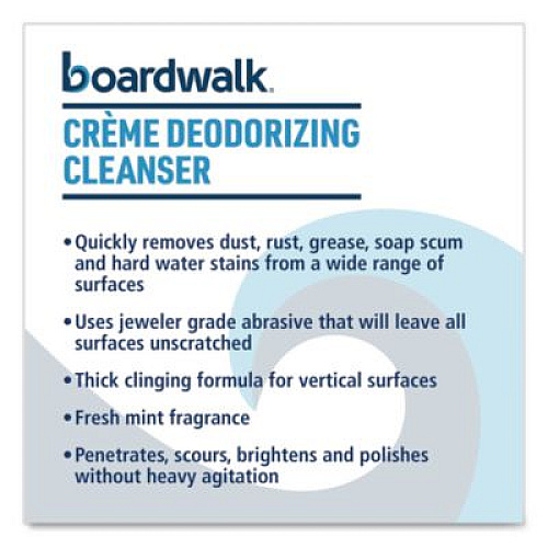 Boardwalk Creme Deodorizing Cleanser, Mint Scent, 32 oz Bottle, 12/Carton (4849)