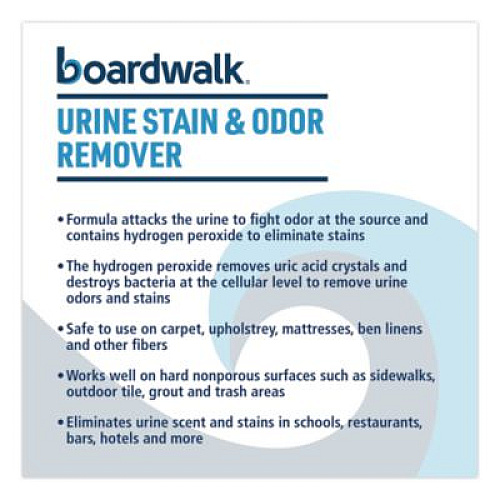 Boardwalk Urine Stain and Odor Remover, Fresh Mint Scent, 32 oz, 12/Carton (4835)