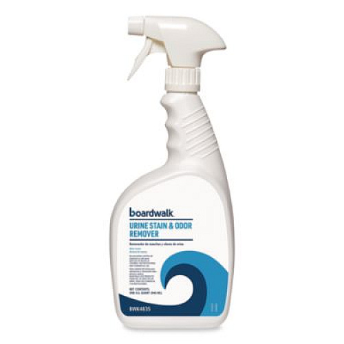 Boardwalk Urine Stain and Odor Remover, Fresh Mint Scent, 32 oz, 12/Carton (4835)