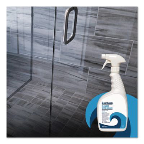 Boardwalk Cleaner with Bleach, Apple Scent, 32 oz Bottle, 12/Carton (4832)