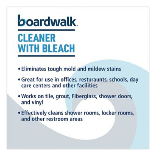Boardwalk Cleaner with Bleach, Apple Scent, 32 oz Bottle, 12/Carton (4832)