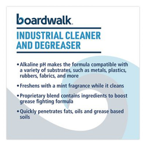 Boardwalk Industrial Cleaner and Degreaser, Spearmint Scent, 32 oz Bottle, 12/Carton (4834)