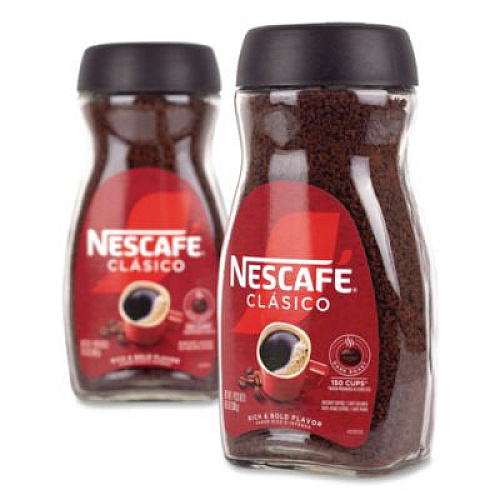 Nescaf Clasico Dark Roast Instant Coffee, 21 oz Jar, 2/Carton (22002635)