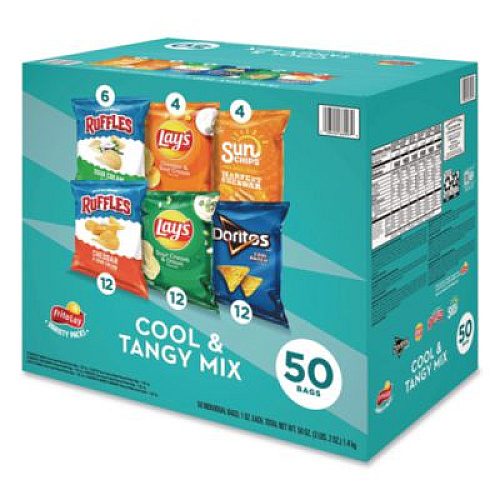 Frito-Lay Cool and Tangy Mix Variety Pack, Assorted Flavors, 1 oz Bags, 50 Bags/Carton (22002669)
