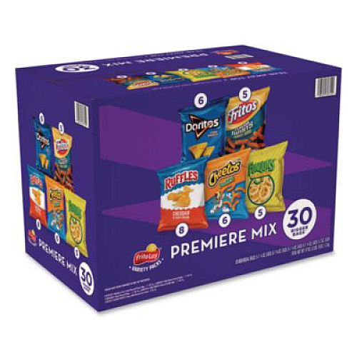 Frito-Lay Premiere Mix Variety Pack, Assorted Flavors, Assorted Sizes, 30 Bags/Carton (22002670)