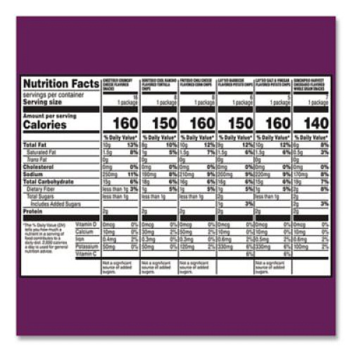 Frito-Lay Flavor Mix Variety Pack, Assorted Flavors, 1 oz Bag, 50 Bags/Carton (22002671)