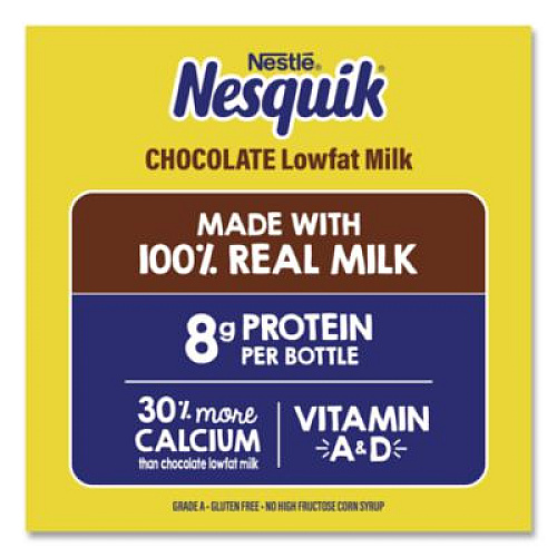 Nestl Nesquik Chocolate Lowfat Milk, 8 oz Bottle,  15/Carton (22002681)
