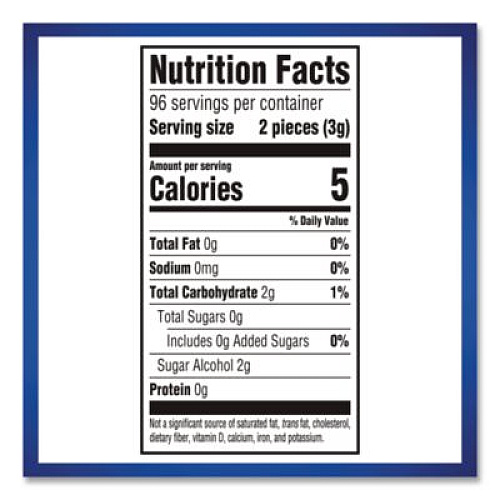 Dentyne Ice Sugarless Gum, Peppermint Flavor, 16 Pieces/Pack, 12 Packs/Carton (22002647)