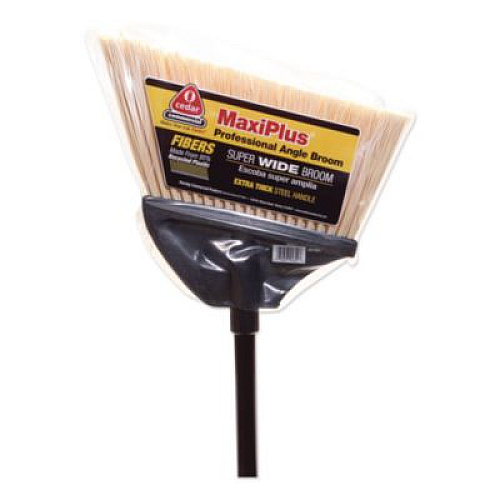 O-Cedar Commercial MaxiPlus Professional Angle Broom, 51" Handle, Black (91351EA)