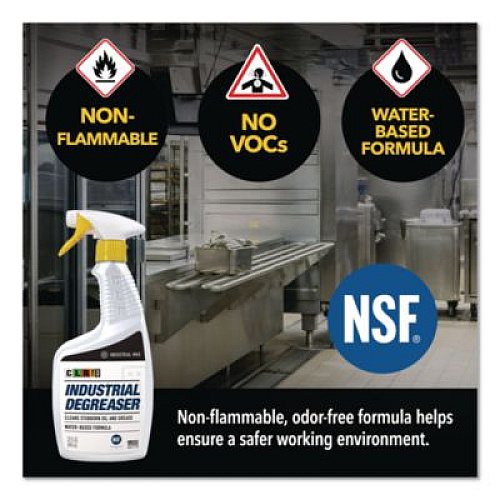 CLR PRO MAX Industrial Degreaser, 32 oz Spray Bottle, 6/Carton (DGR32PROMCT)