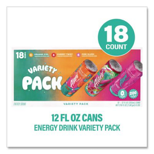 Alani Nu Energy Sweet Splash Variety Pack, Assorted Flavors, 12 oz Can, 18/Carton (22002374)