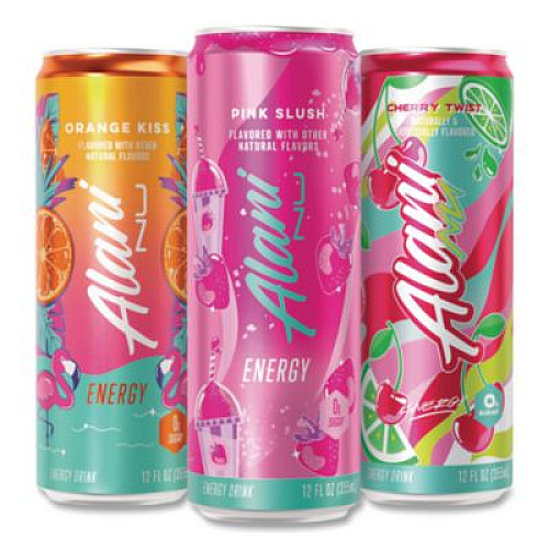 Alani Nu Energy Sweet Splash Variety Pack, Assorted Flavors, 12 oz Can, 18/Carton (22002374)