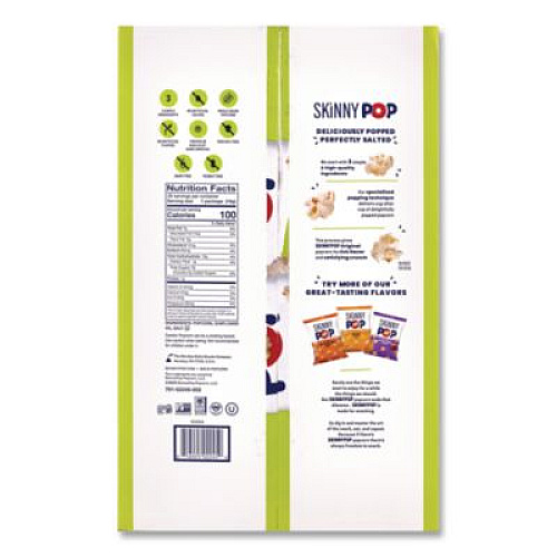 SkinnyPop Popcorn, Original, 0.65 oz Bag, 24/Carton (22000408)