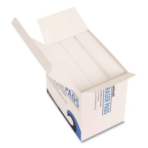 Boardwalk Eraser Pads, 2.5 x 4.5, 1" Thick, White, 6 Pads/Pack, 6 Packs/Carton