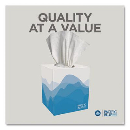 Georgia Pacific Professional Pacific Blue Select Cube Box Facial Tissue, 2-Ply, White, 100 Sheets/Box, 36 Boxes/Carton (462)
