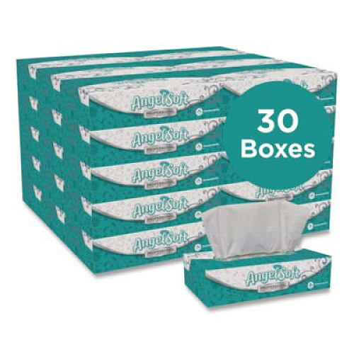 Georgia Pacific Professional Angel Soft ps Premium Facial Tissues in Flat Box, 2-Ply, White, 100 Sheets/Box, 30 Boxes/Carton (48580CT)